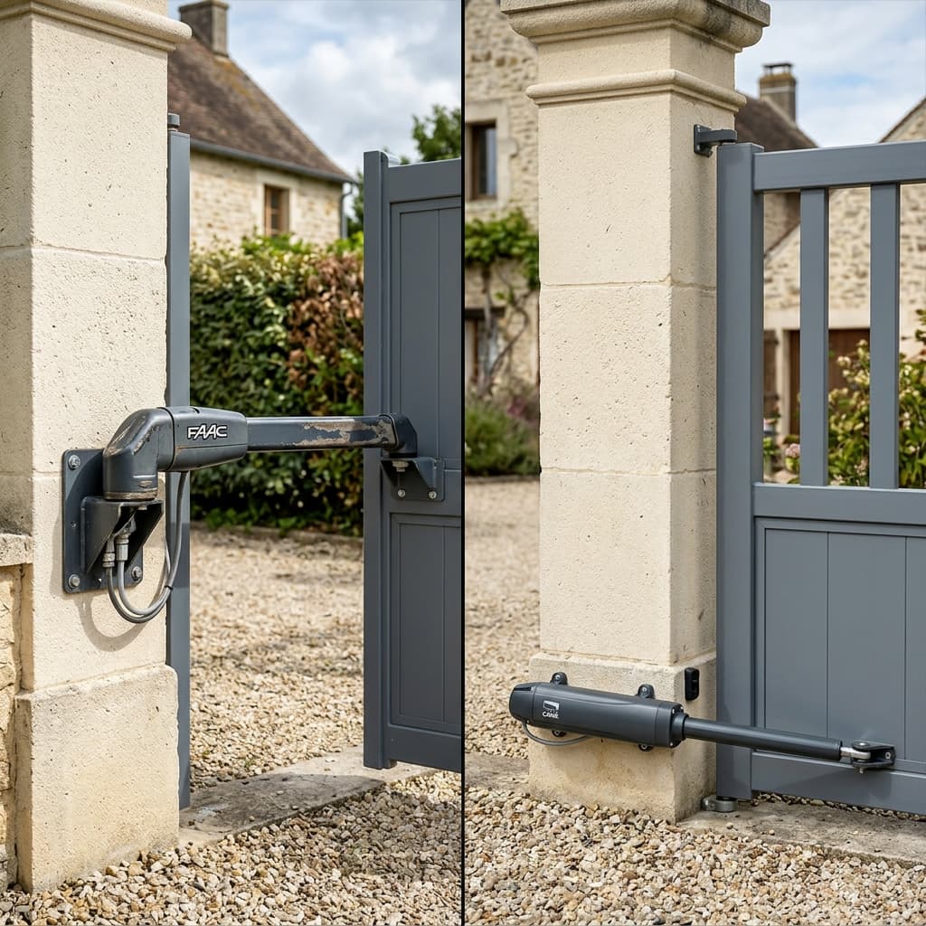 Motorisation portail battant : bras ou vérin ? (comparatif)