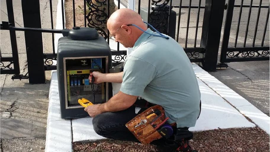 Installation d'une motorisation solaire sur un portail