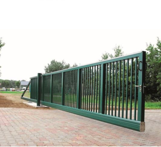 Portail autoportant aluminium sans rail au sol