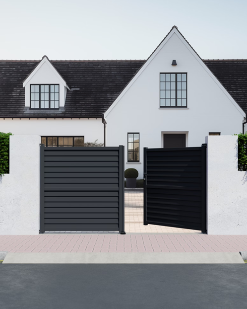 Portail battant sur mesure en aluminium — fabrication Xpert Maintenance