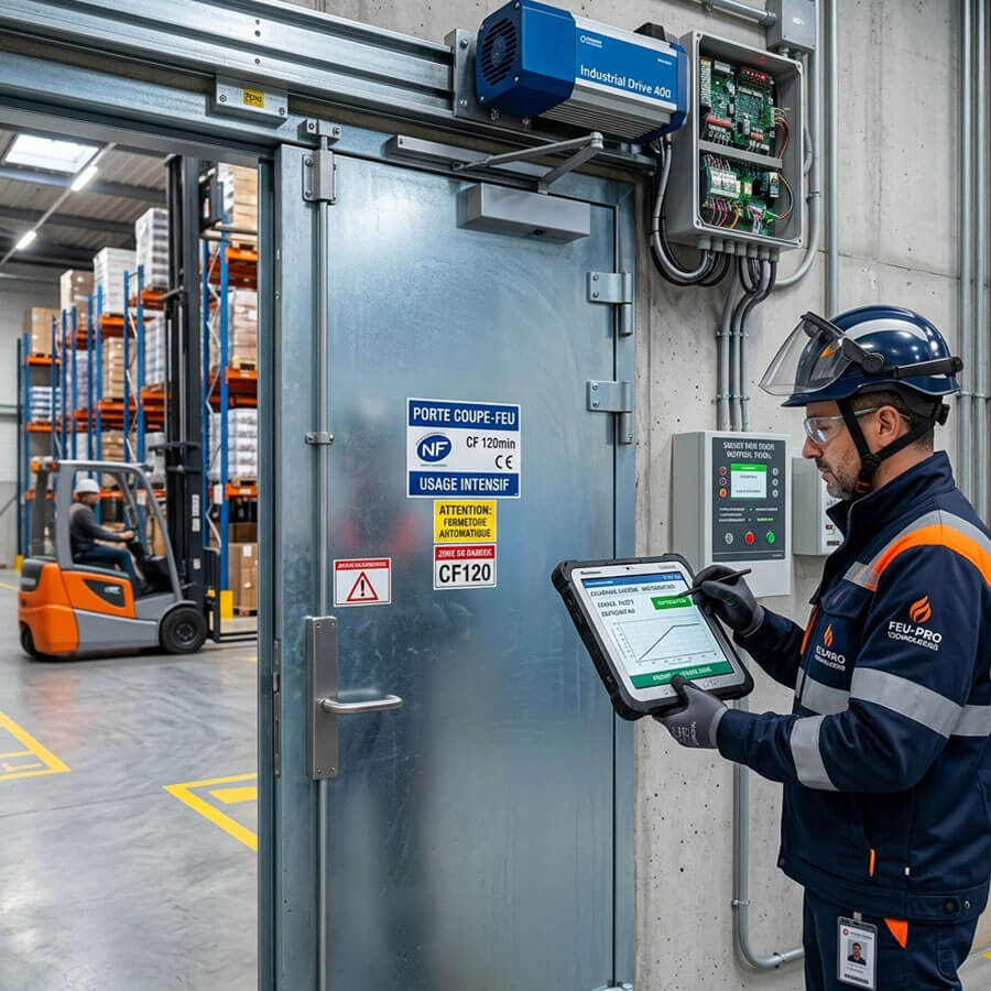 Motorisation de porte coupe-feu - Xpert Maintenance